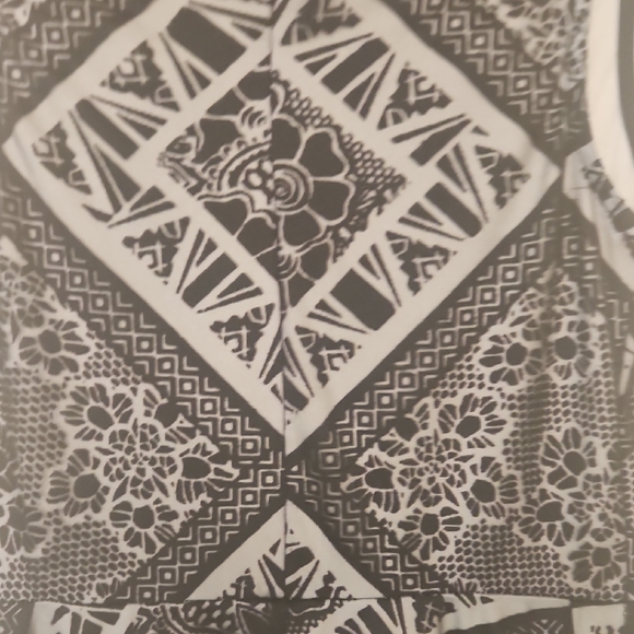 Xhilaration Women's Black/Gray Geometric Boho Sleeveless Baby Doll Dress Size XS - Picture 13 of 14